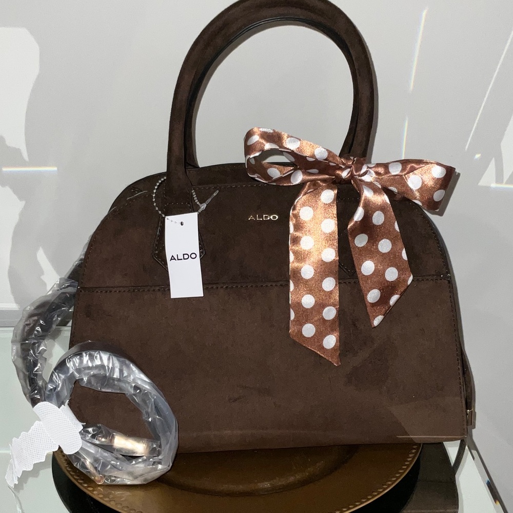 NWT ALDO Suede Satchel - Picture 6 of 16